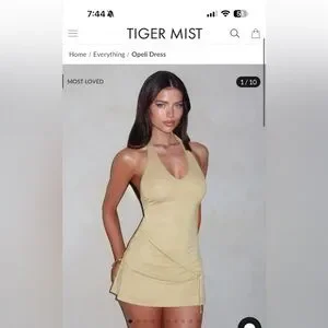 Tiger Mist Dresses Tiger Mist Opeli Dress Gold Poshmark